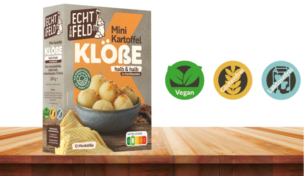 Mini-Kartoffelklöße halb & halb von Echt vom Feld.