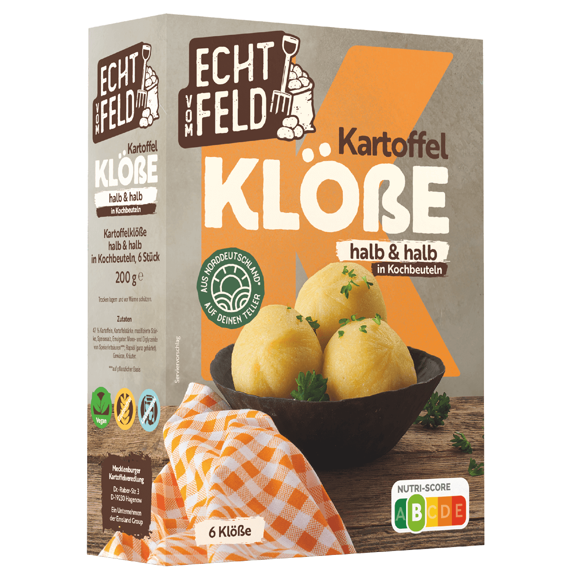 Kartoffelklöẞe halb & halb in Kochbeuteln | Echt vom Feld